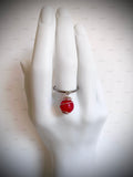 Bague« bonbon rouge »