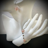 Parure arg ""rose ballerine""