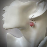 Boucles ""bonbon rose""