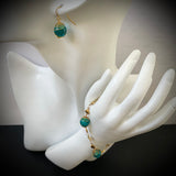 Parure or "bleu.paon"
