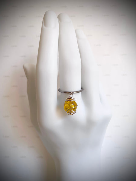 Bague « soleil jaune »