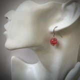Boucles ""bonbon rouge""
