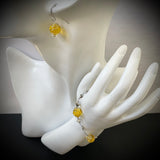Parure arg "soleil jaune"