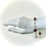 Bracelet arg "prune violine"