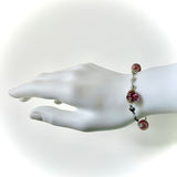 Bracelet arg "prune violine"