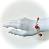 Bracelet arg "bonbon rouge"