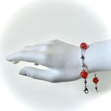 Bracelet arg "bonbon rouge"