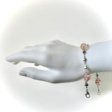 Bracelet arg ""rose ballerine""