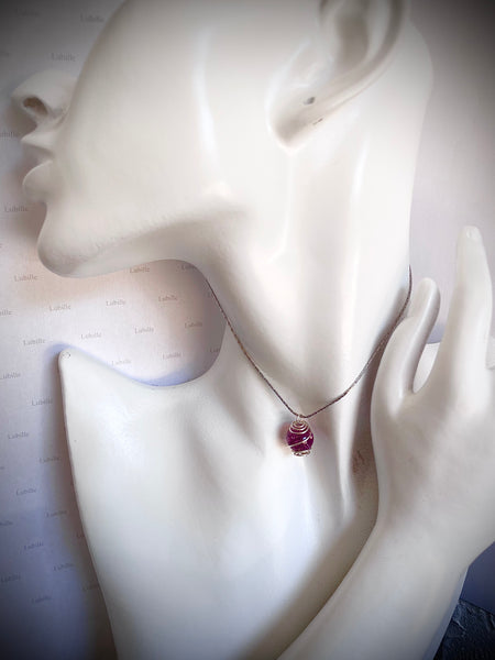 Collier « prune violine »