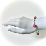 Bracelet arg "bonbon rose"