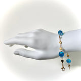 Bracelet or ""bleu azur""