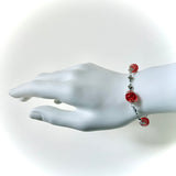 Bracelet arg "rouge écarlate"