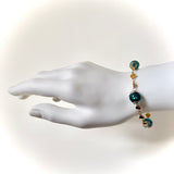 Bracelet or ""bleu paon""