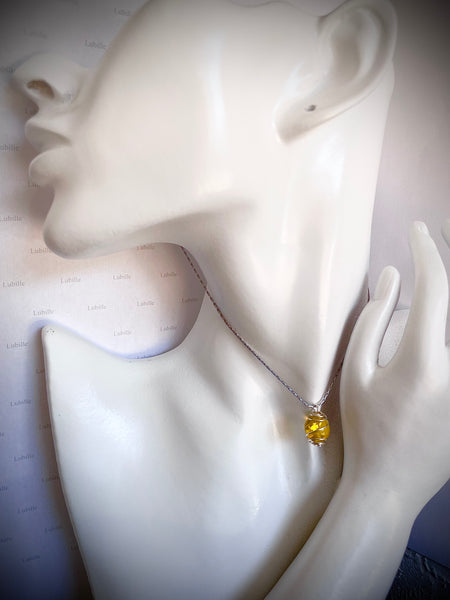 Collier « soleil jaune »