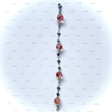 Bracelet arg ""rose ballerine""