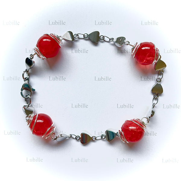 Bracelet arg "orange flamme"