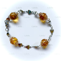 Bracelet arg "trésor ambré"