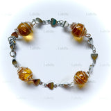 Bracelet arg "trésor ambré"