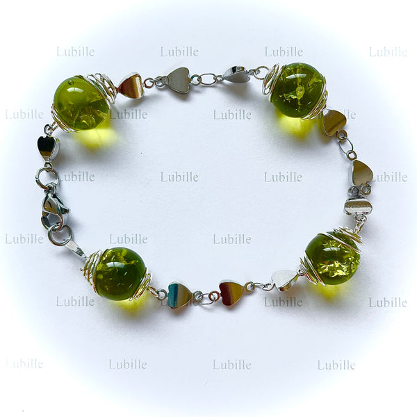 Bracelet arg "thé.vert"