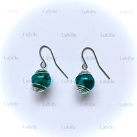 Boucles "bleu.paon"