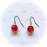 Boucles ""bonbon rouge""
