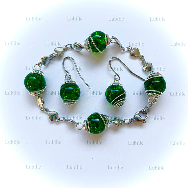 Parure arg "menthe intense"