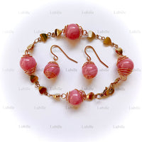 Parure or "rose.bonbon"