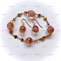 Parure or "rose.ballerine"