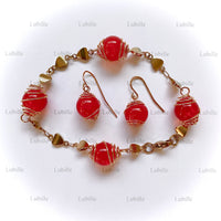 Parure or "orange flamme"
