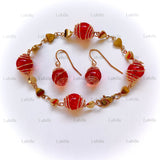 Parure or ""rouge écarlate""