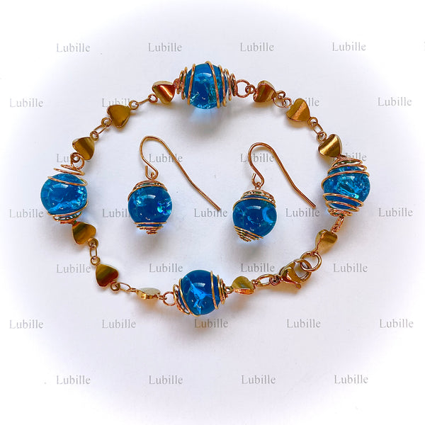 Parure or "bleu.azur"
